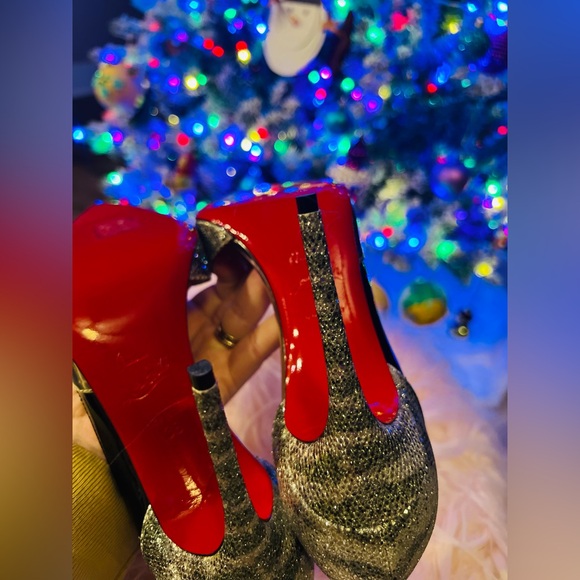 Authentic Christian Louboutin Tac Clac Glitter D’Orsay Heels – Limited Edition - Picture 8 of 13
